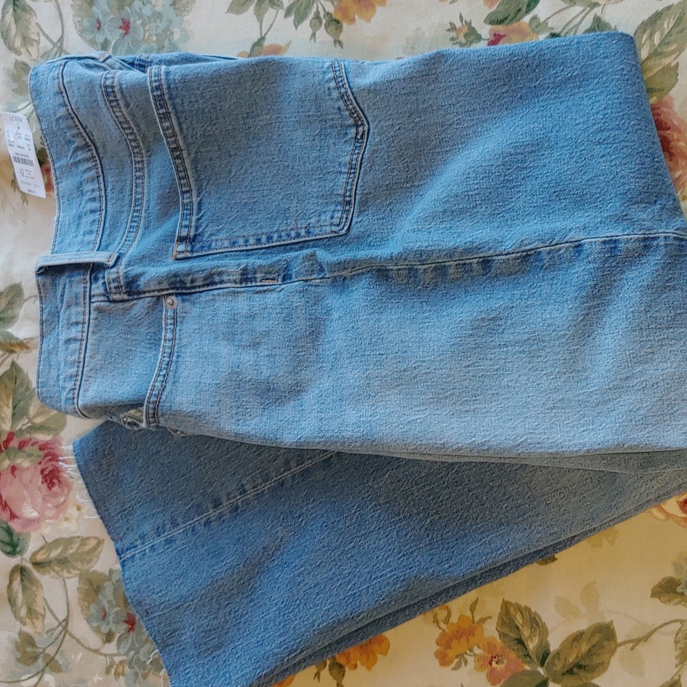 J.Crew High-Rise Slim Wide Leg Jeans in Classic Blue Women's Size 28 NWT - Picture 14 of 17